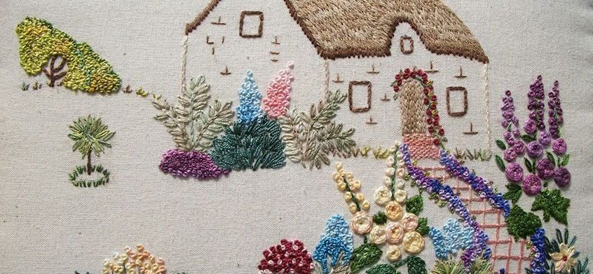 sample of hand embroidery on fabrics