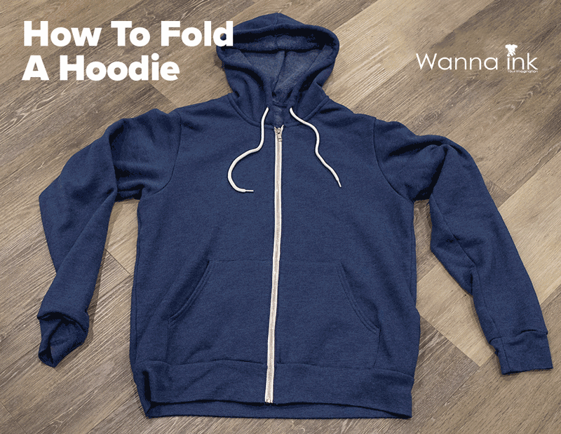 Steps to fold a hoodie