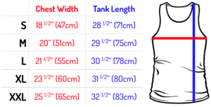 Men Tank Top size chart