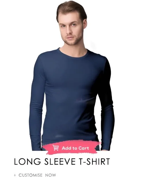 t shirt design studio - custom men's long sleeve t-shirt