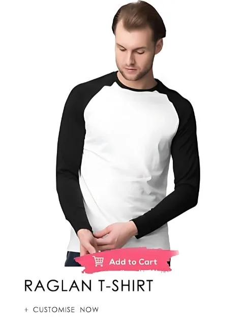t shirt design studio - custom men's raglan t-shirt