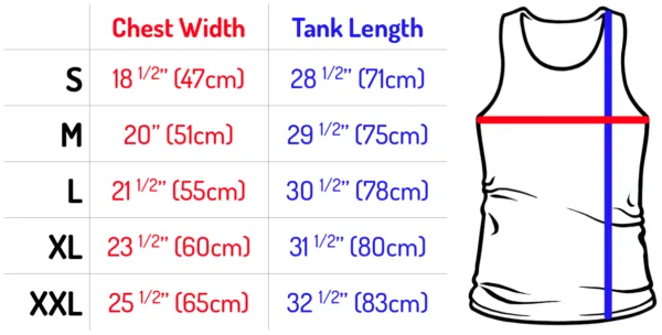 men tank top size chart - wannaink