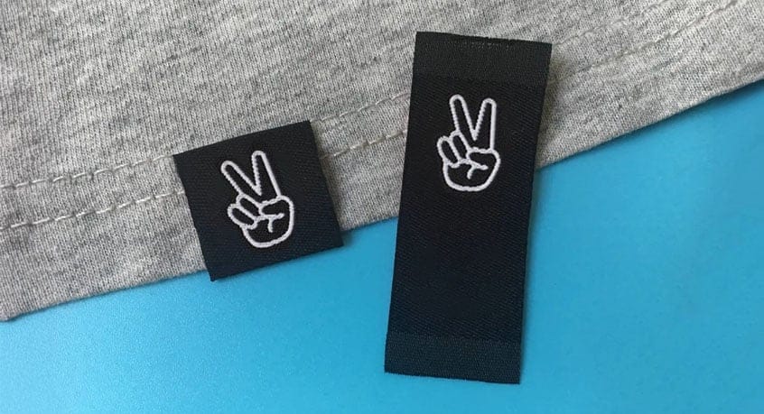 custom woven hem tags