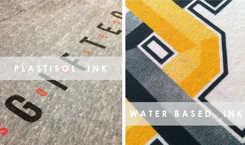 plastisol screen printing vs water based screen printing